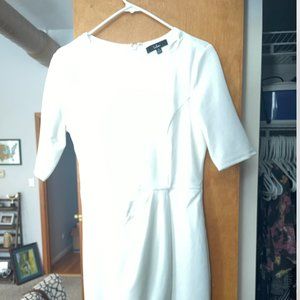 Lulu's Westwood White Half Sleeve Sheath Dress